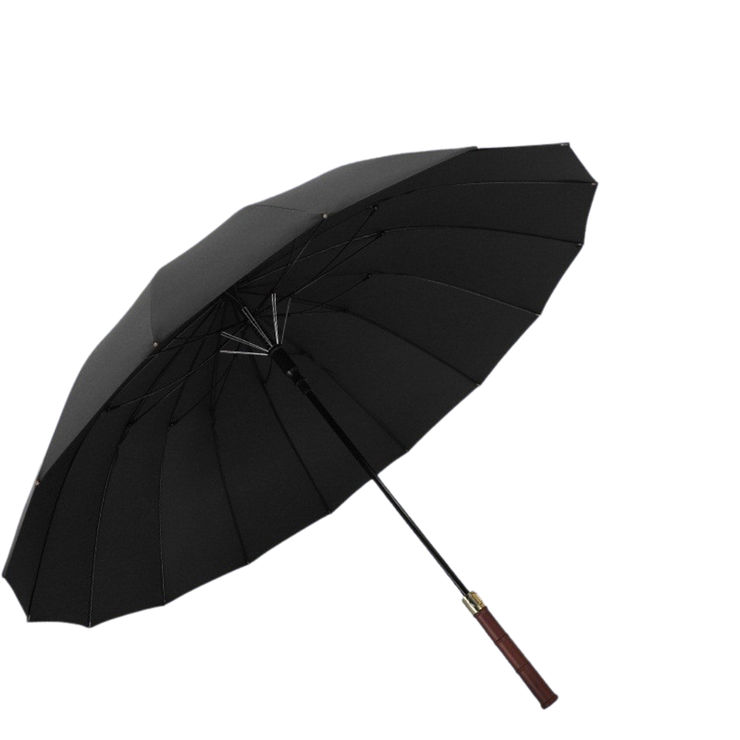 PAING UMBRELLA LONDON - Large Luxury Business 16 Ribs Umbrella with Comfortable Wooden Handle